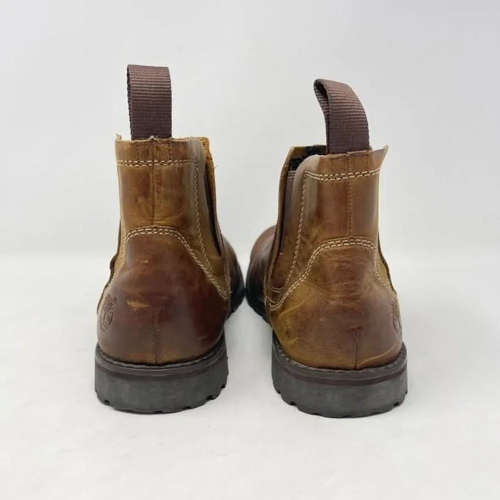 Timberland Mens‎ EarthKeepers Originals Chelsea Boot Brown Leather Pull On 11.5